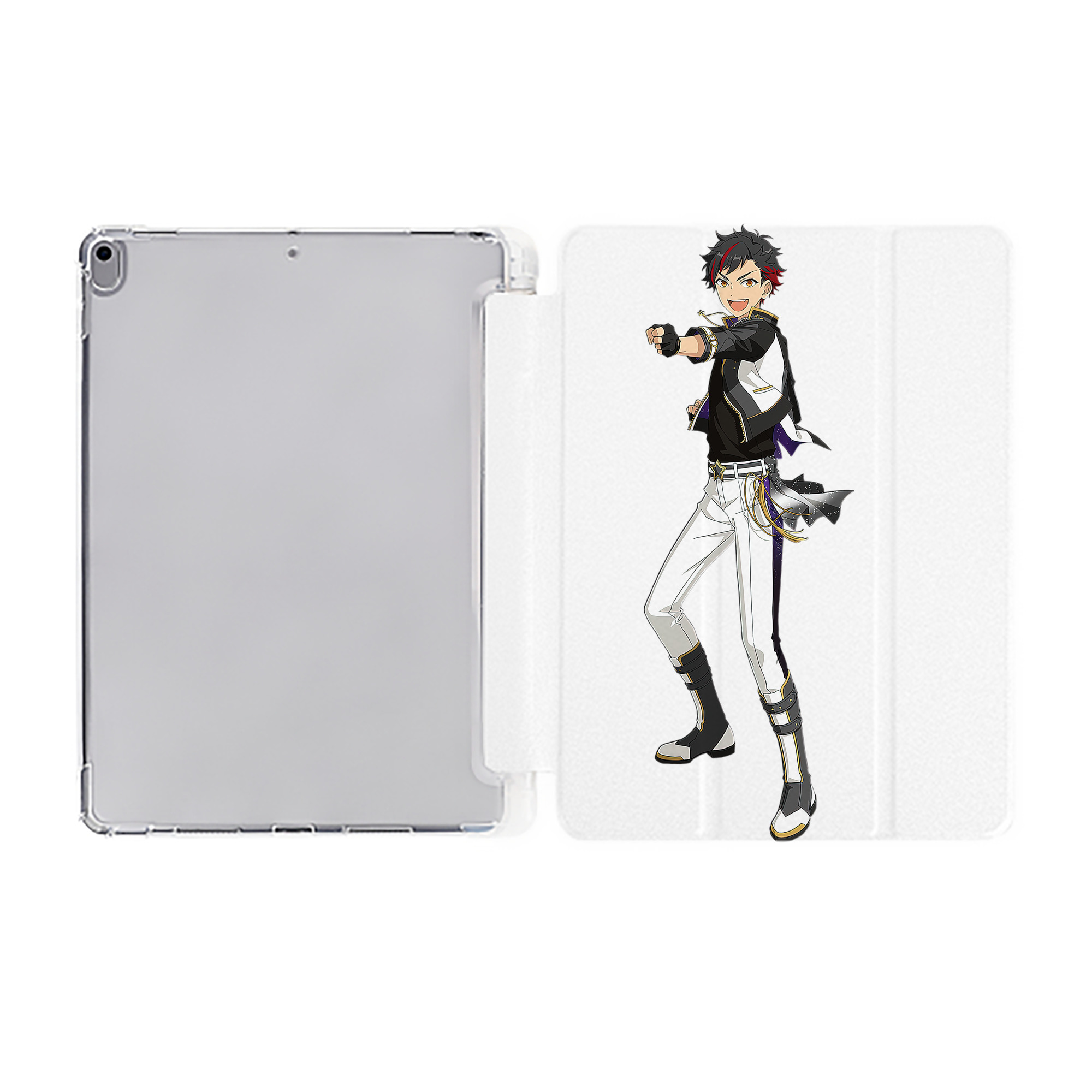 （画像用） あんさんぶるスターズ! Ensemble Stars IPad ケース ペン収納付き 三つ折りスタンド PUレザー×シリコン 対応機種9.5/10.5/10.9インチ